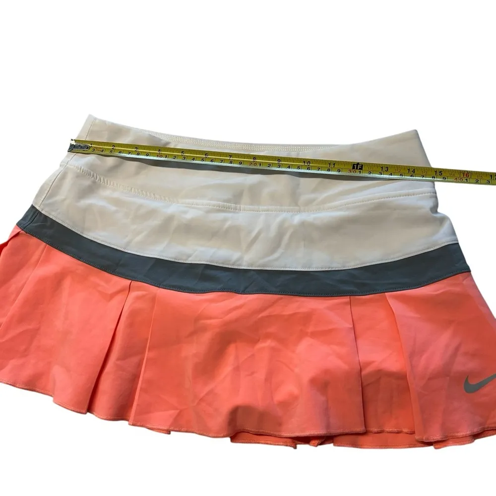 Nike Women’s Size S Pleated Tennis Skort Skirt Coral White Colorblock Pickleball - Image 9