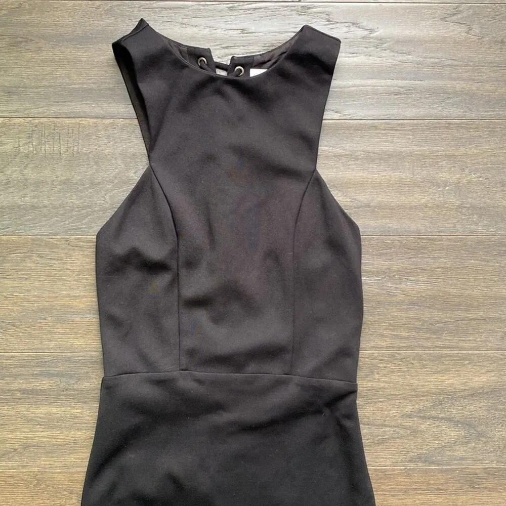 LOVERS + FRIENDS Maxi Dress Womens Sz XS Black Lace Up Back Sleeveless - Image 3