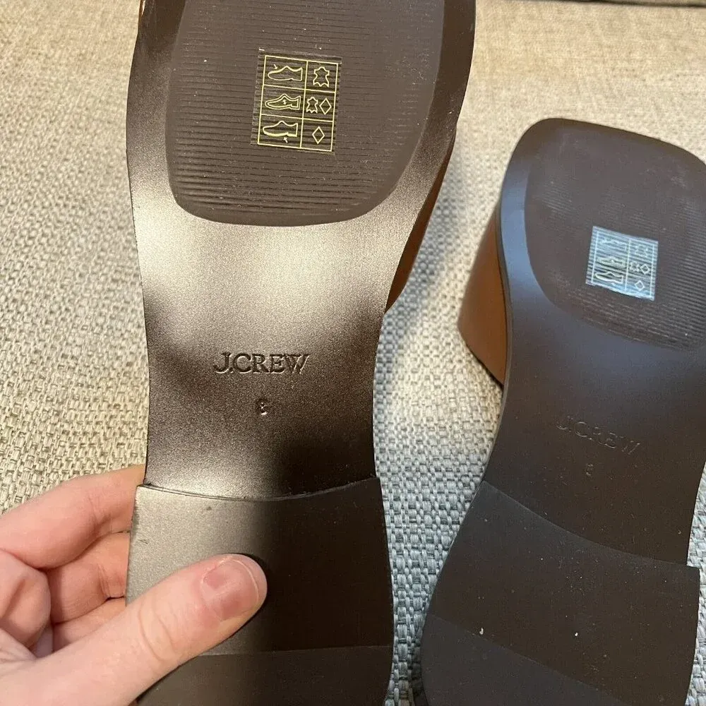 J. Crew NEW Callie Buckle‎ Sandals in Cedar Brown Leather Size 8 - Image 7