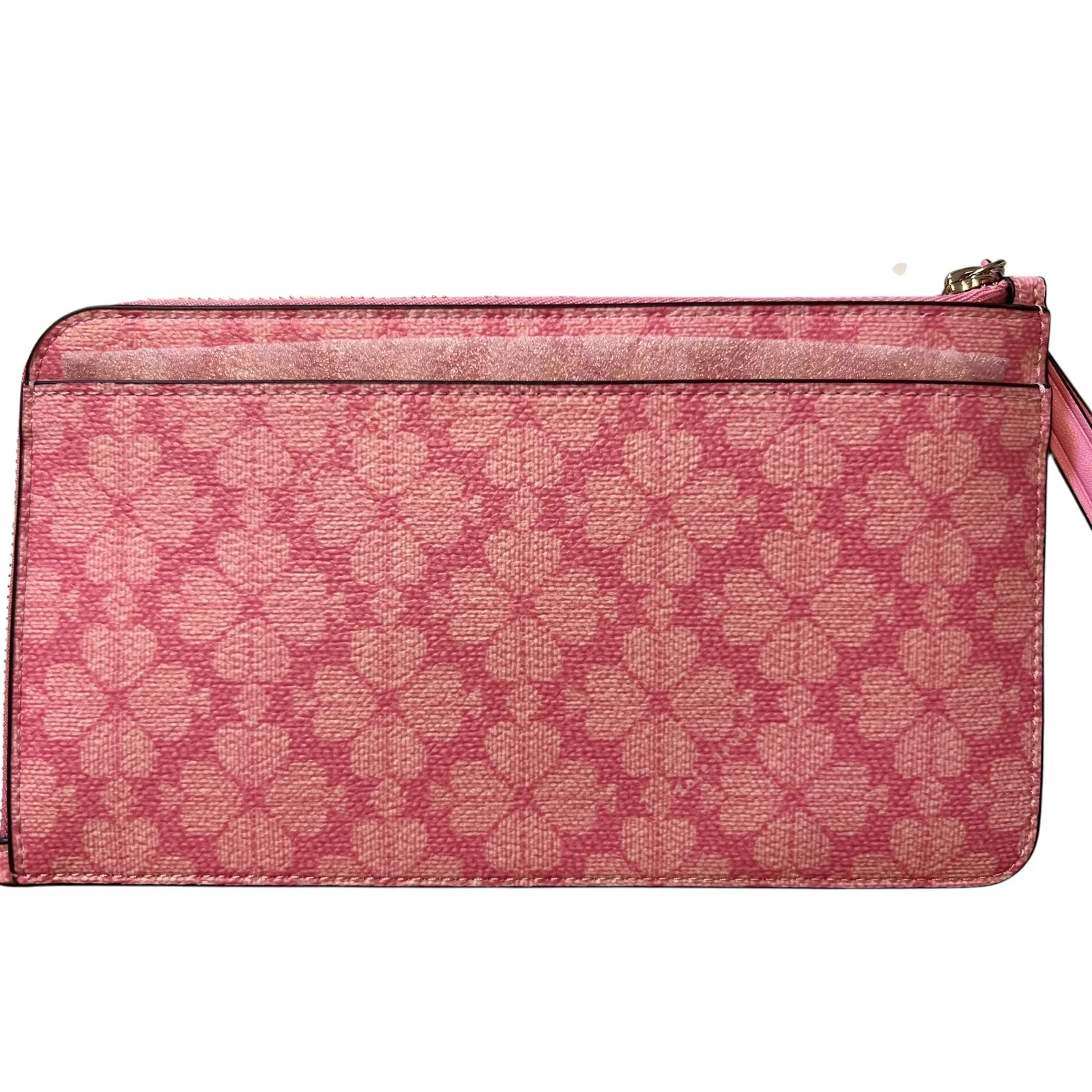 Kate Spade Spade Flower Med Zip Wristlet Pink Jacquard NWT $139 - Image 7