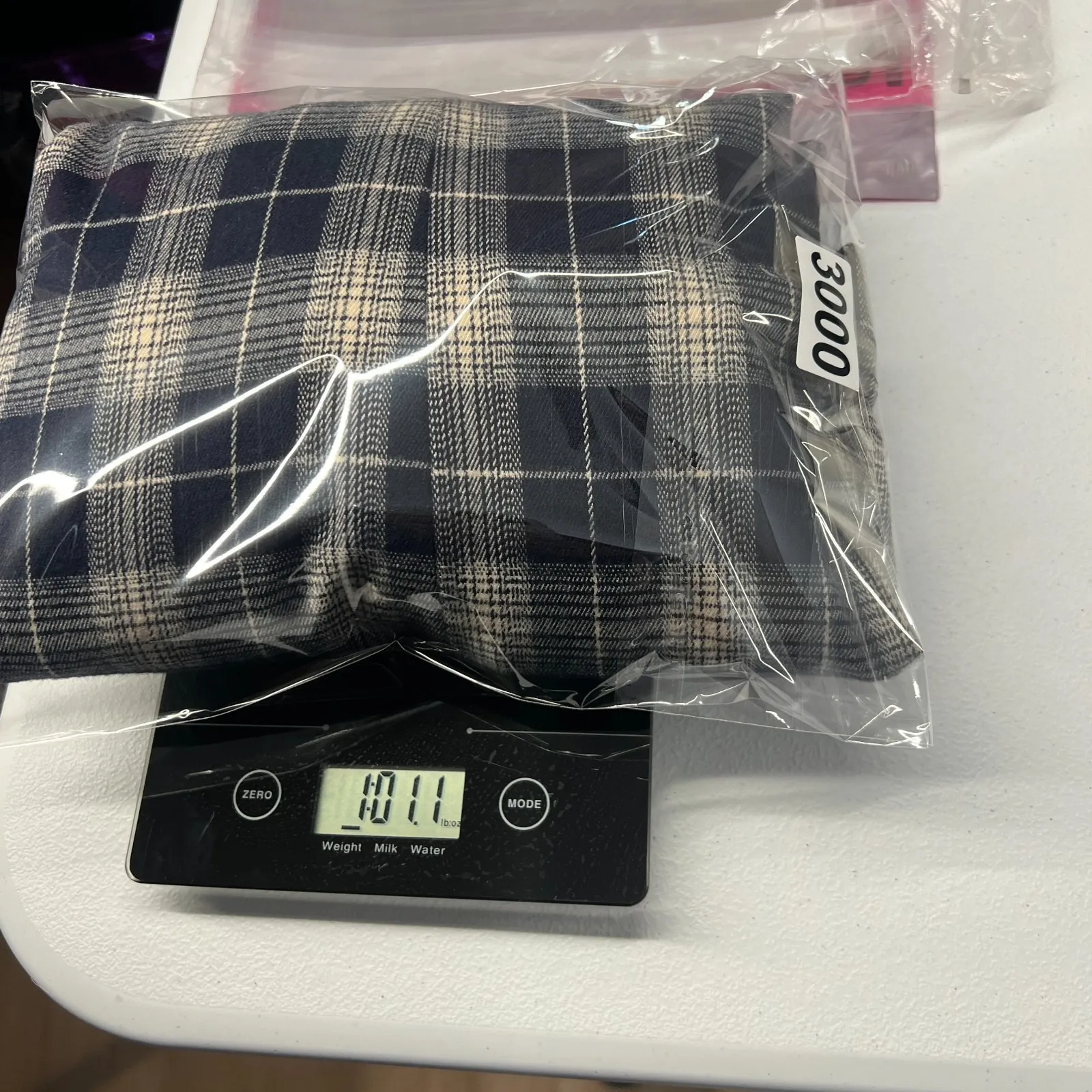 Skies Are Blue Stitch Fix Open Front Blazer Womens Large Navy Printed Asa Plaid - Image 14