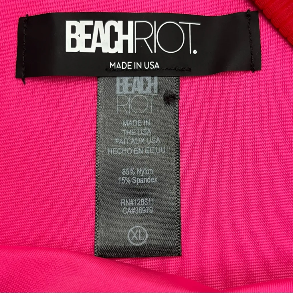 Beach Riot Emmy Colorblock Swim Bottom Womens Size XL‎ Pink Red NWOT Summer - Image 2
