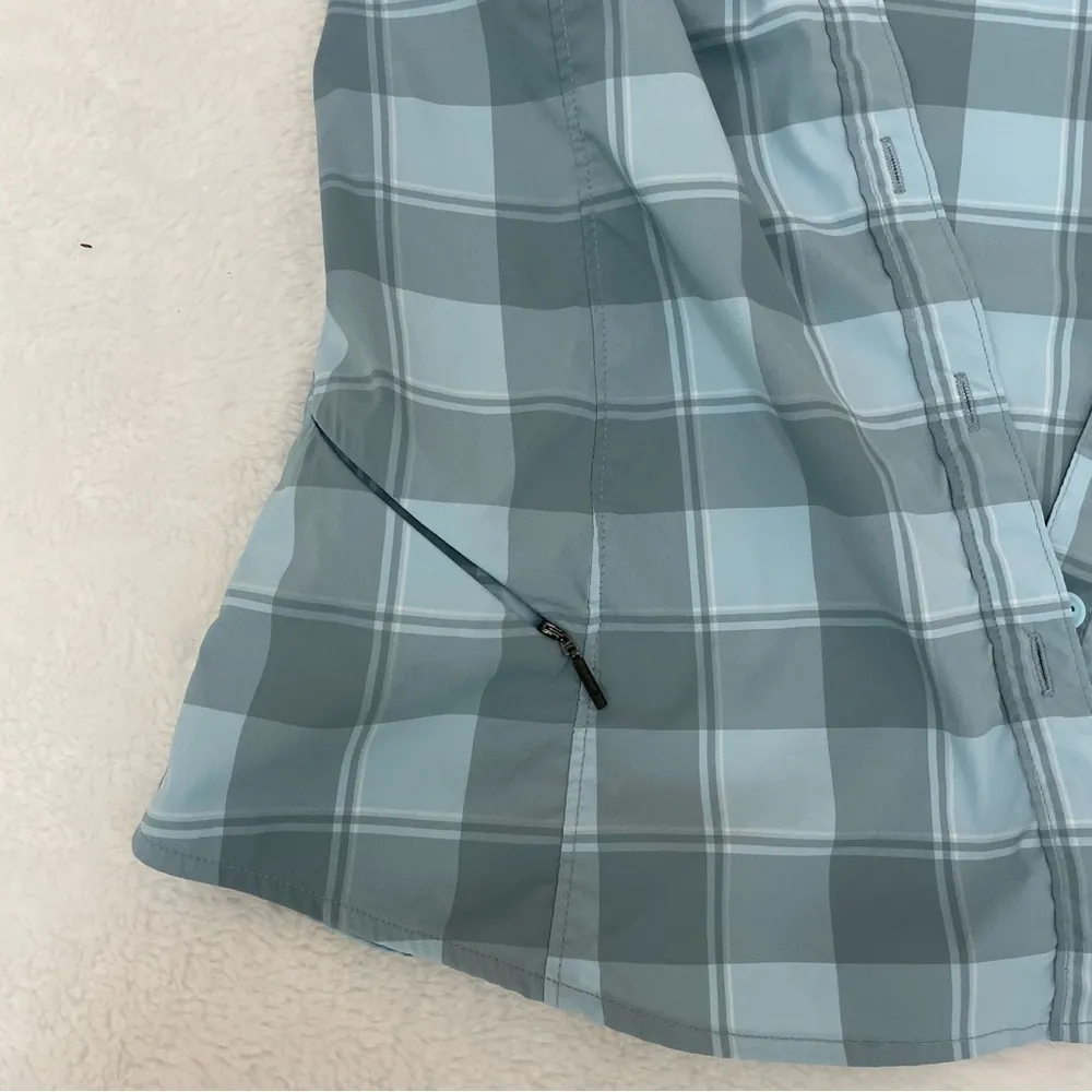 Columbia Sportswear Company  teal Plaid Short Sleeve Shirt. SMALL - Image 11