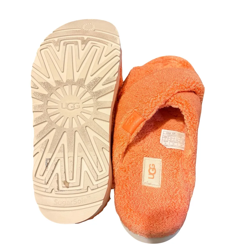 UGG Fuzzy Sugar Terry Cross Slide Sandals Size 7 - Image 8