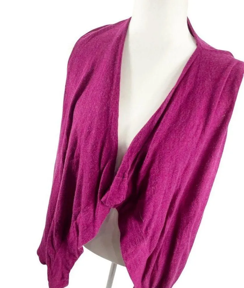 Isabella Oliver Womens Open Front Sweater Jacket Top Purple Long Sleeve Belt S Size undefined - Image 3