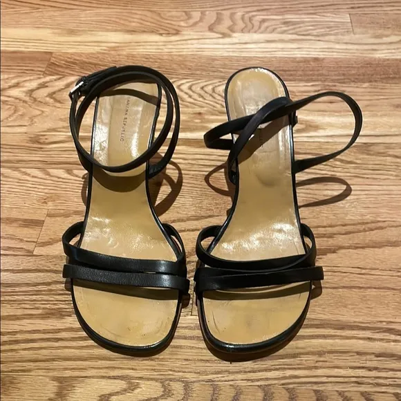 Banana Republic Black Heels with Strappy Design - Image 2