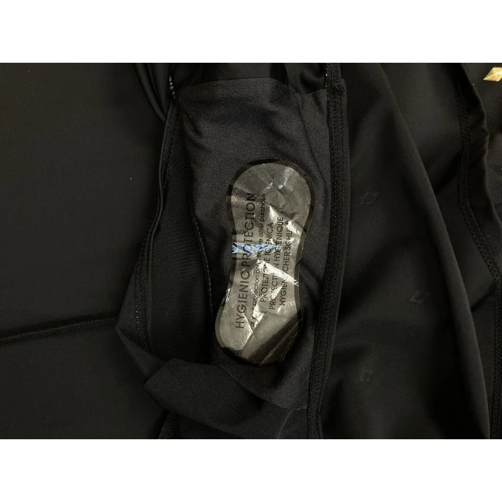 New Swimsuits For All One Piece Swim Suit Womens Plus 32 Black Gold Embellished - Image 6