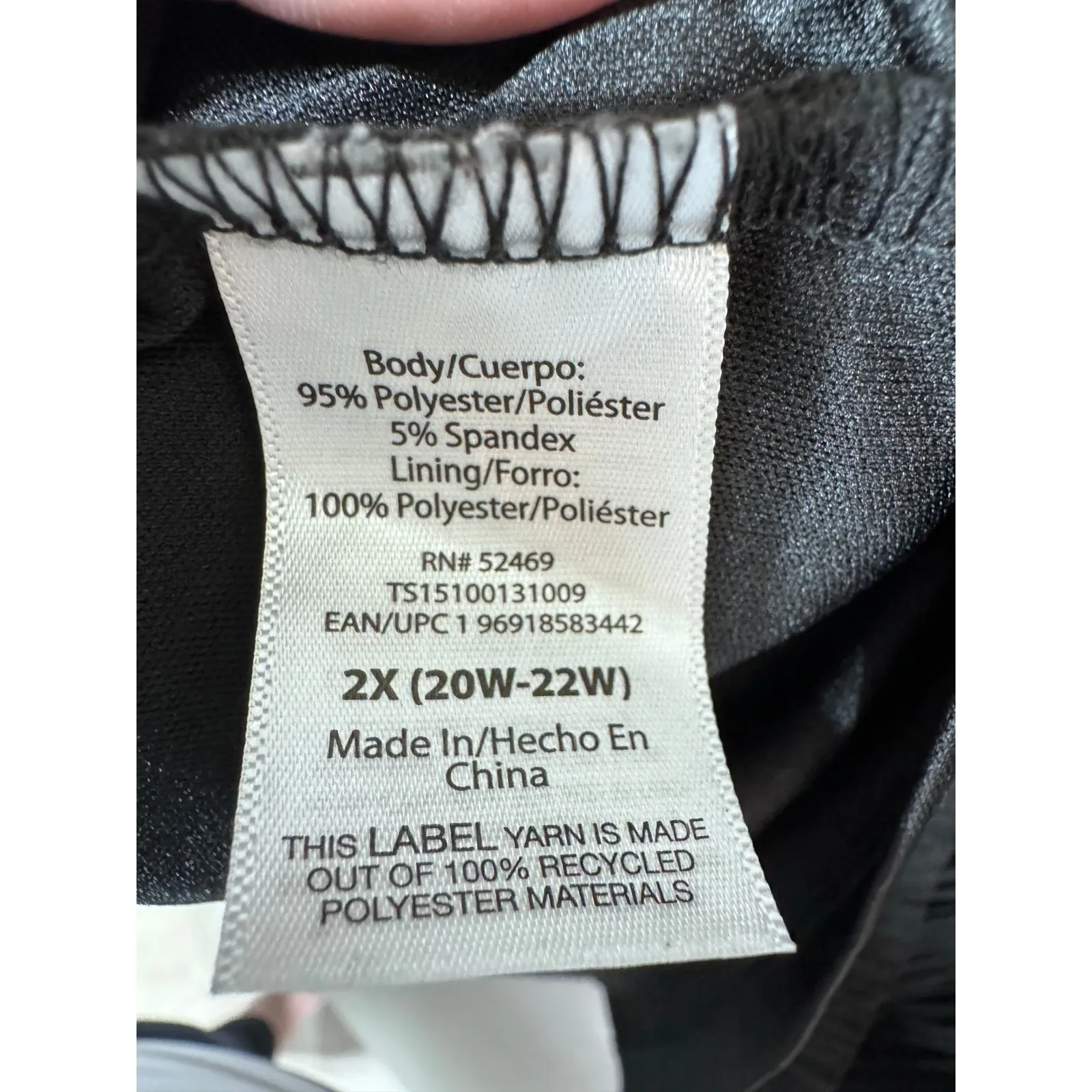 Terra & Sky Pleated Sheer Blouse Black‎ Woolens Plus Size 20W-22W Boho Chic - Image 5