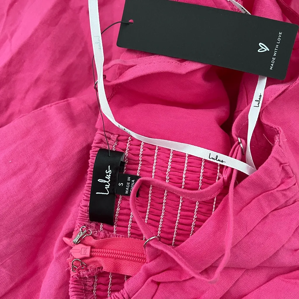 Lulu’s pink linen jumpsuit - Image 8