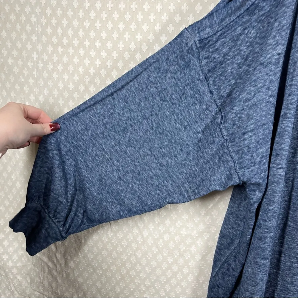 Free People We The Free Blue Burnout Chill Out Cold Shoulder Top - Image 5