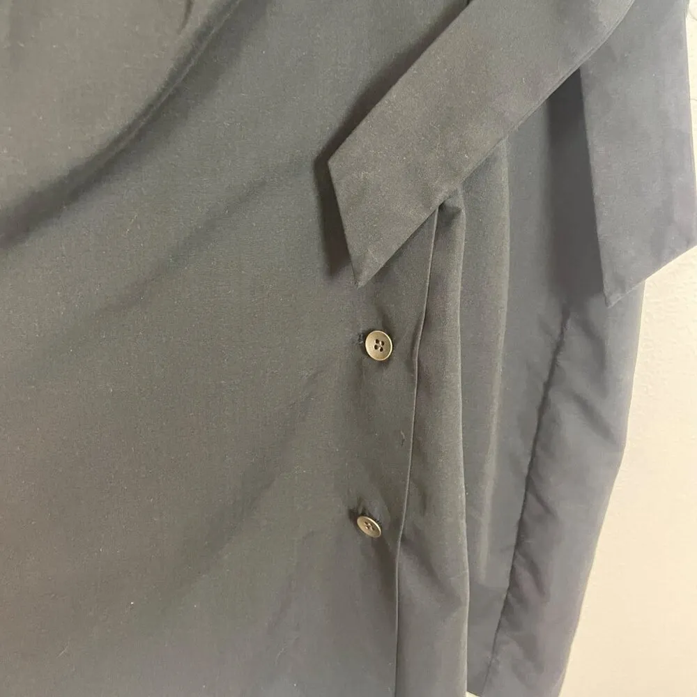 NWT Simply Noelle Womens L/XL Black Sleeveless Collared Wrap Dress Button Detail - Image 3