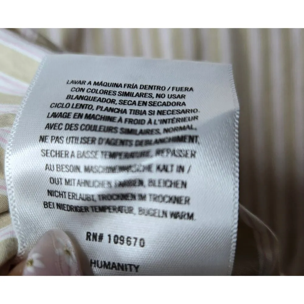 CITIZENS OF HUMANITY Kayla Button Down Shirt Women Size XS Mesa Stripe Collared - Image 8