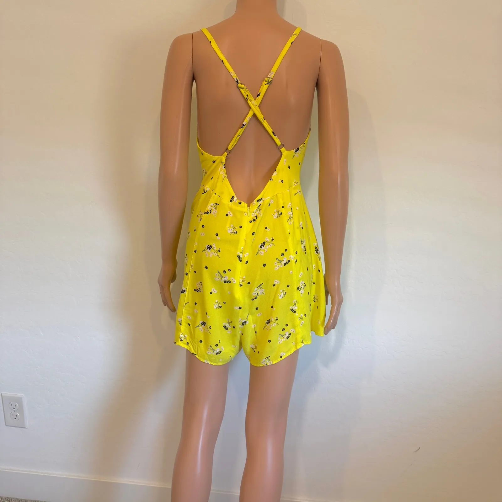 Free People Tango at Night 10 faux wrap tie flap front romper SH 3099 - Image 6