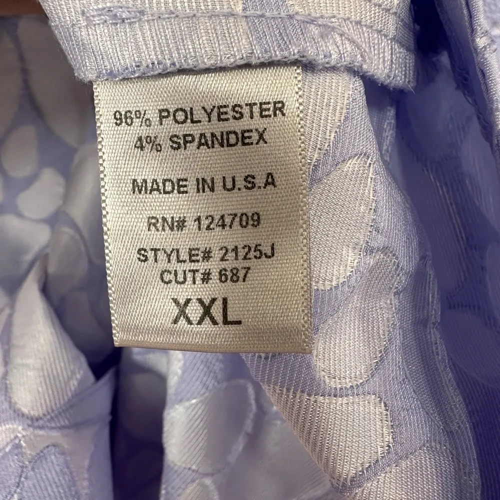 IC Collection Jacquard Asymmetric Jacket, Sky Blue, Pebble Pattern Blue Size XXL - Image 6