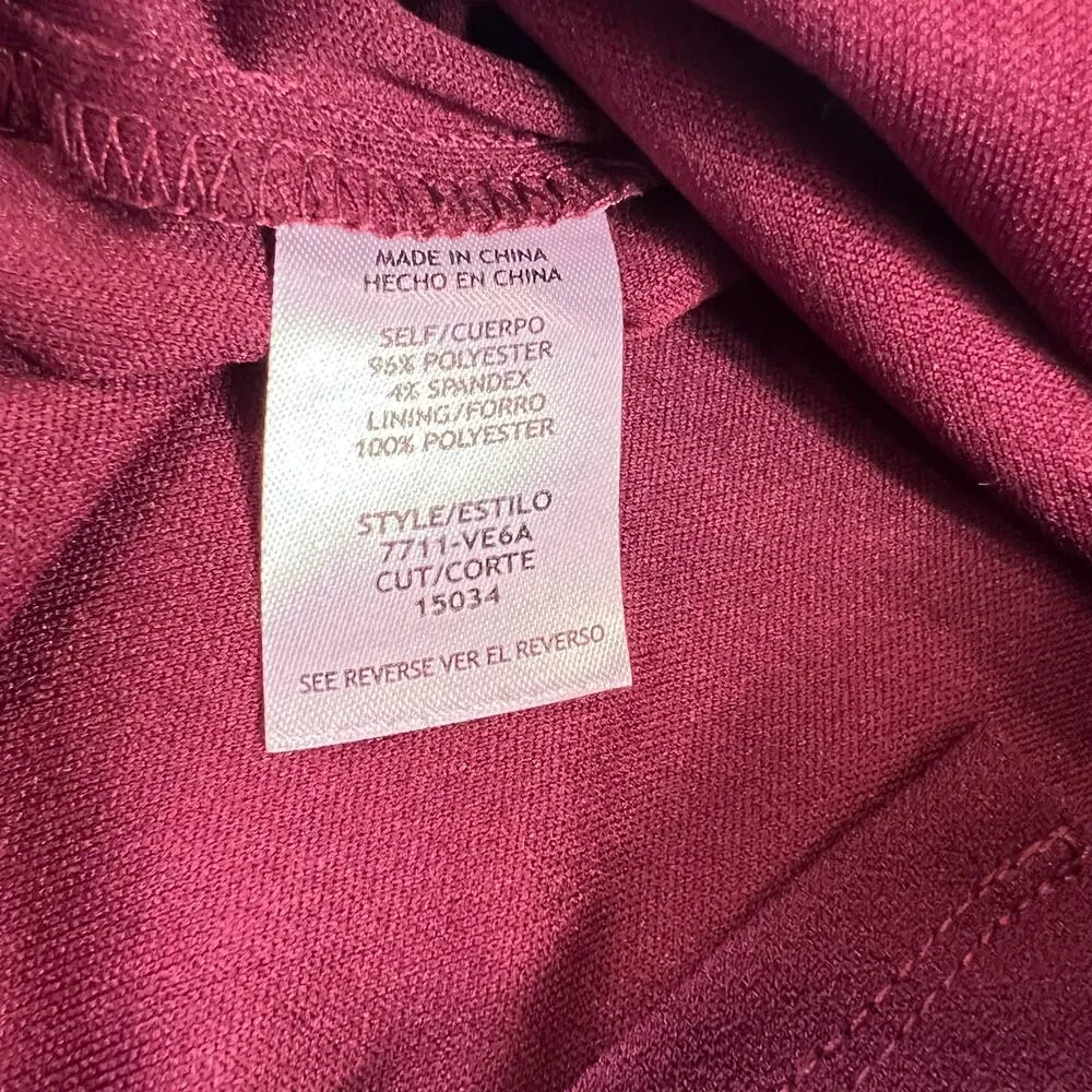 City Vibe Women's 1 XS Maroon Fitted Mini Dress Built In Padding - Image 3