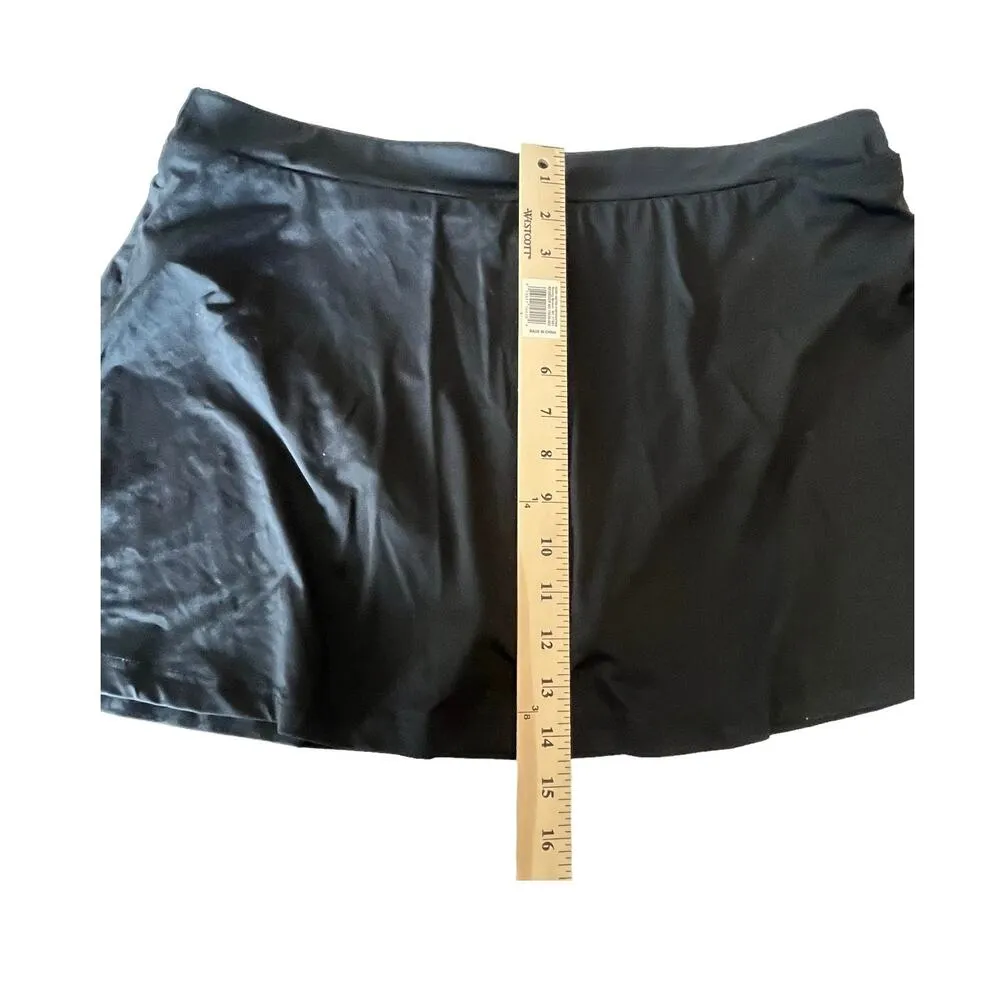 Sea Level Black SWIM SKIRT 14 LG Women's Swim Bottoms High Waisted Swimwear NWOT - Image 7