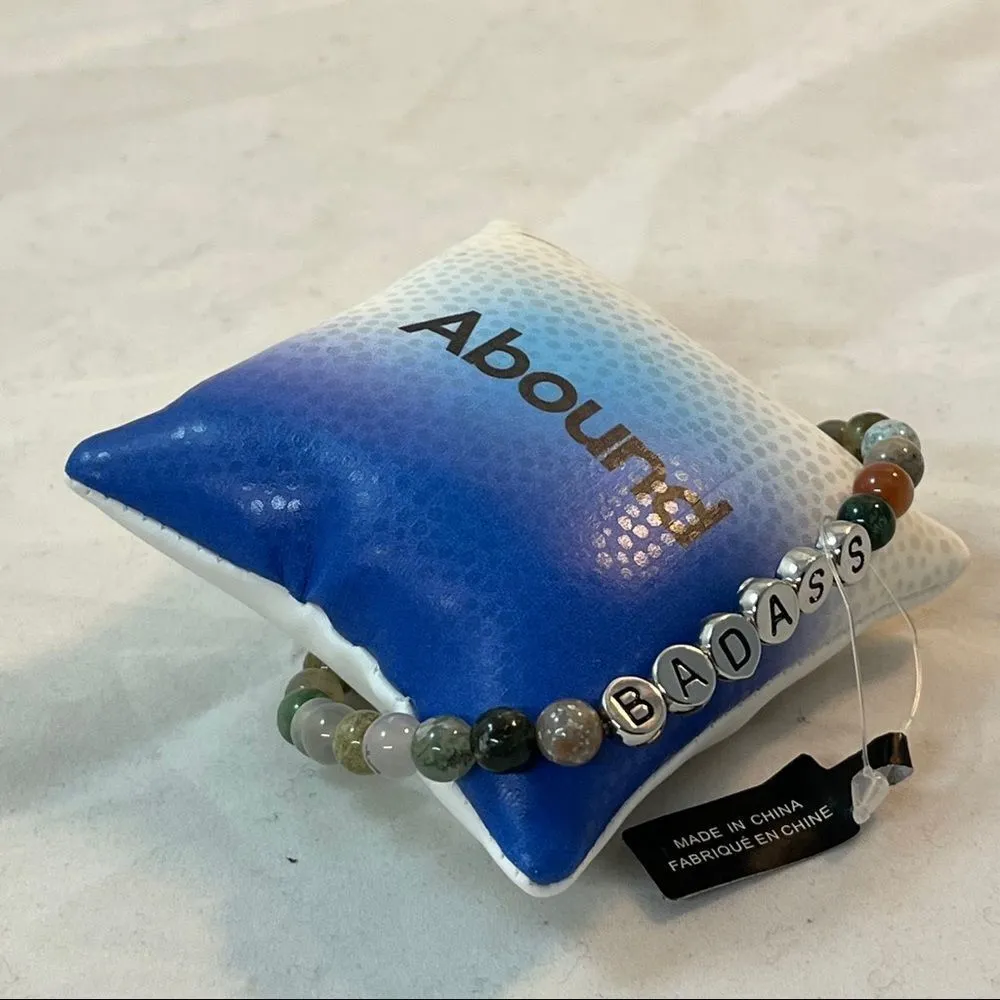 Abound Beaded Bracelet Badass Casual Multicolor Trendy Word Jewelry - Image 3