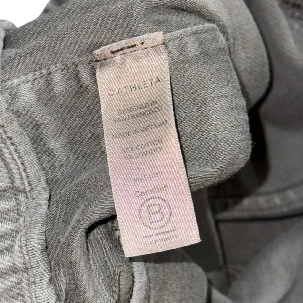 Athleta Farallon Bermuda Shorts Women’s 10 Cypress Green Drawstring Cotton Blend - Image 7