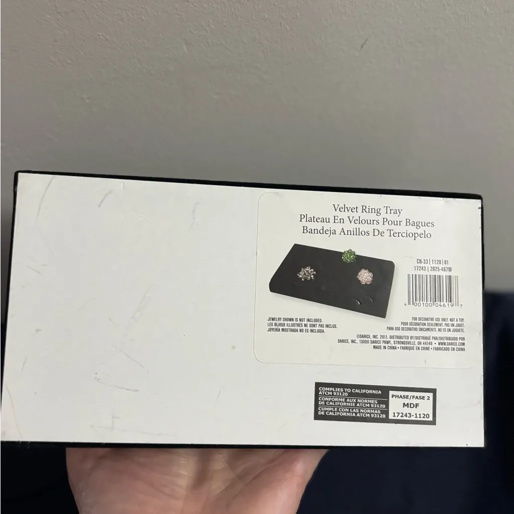 Black Velvet Jewelry ring Display Tray - Image 7