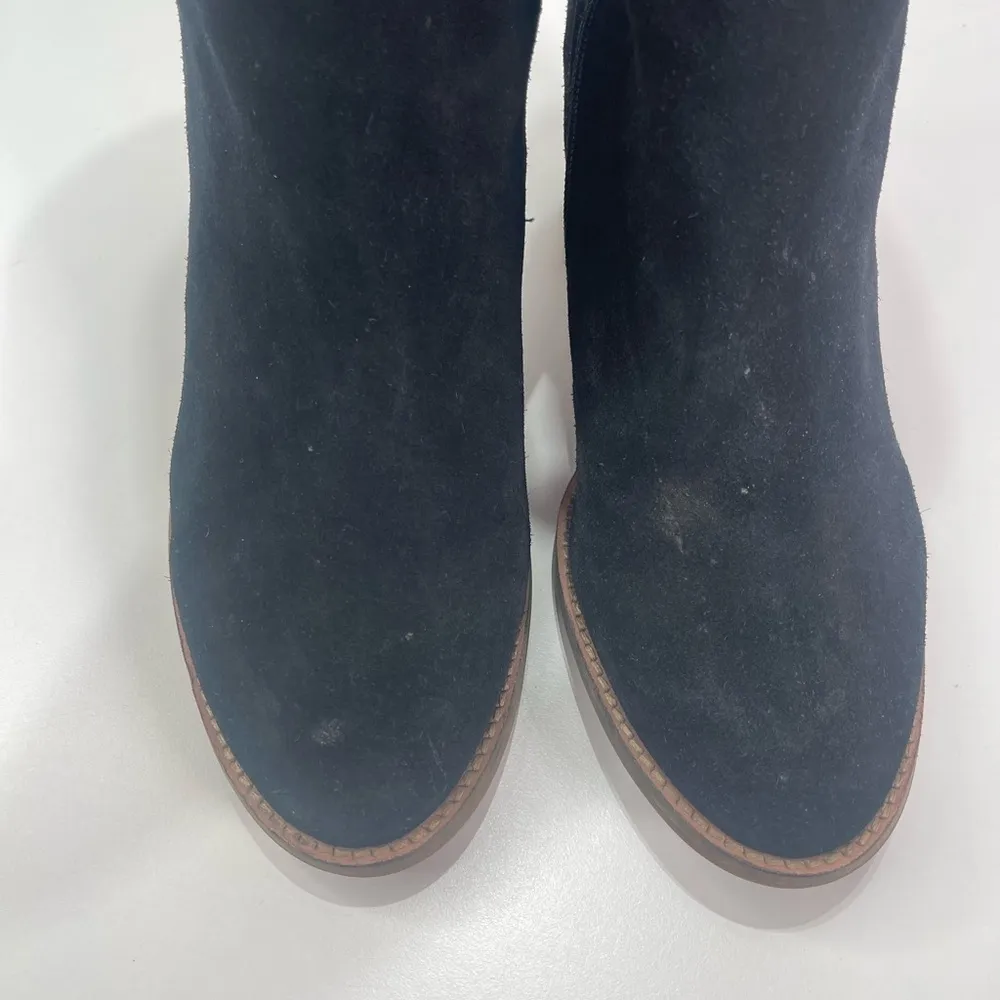 Blondo Knee High Suede Women 11M Waterproof Block Heel Black Boots Stretchy  Y2K - Image 3