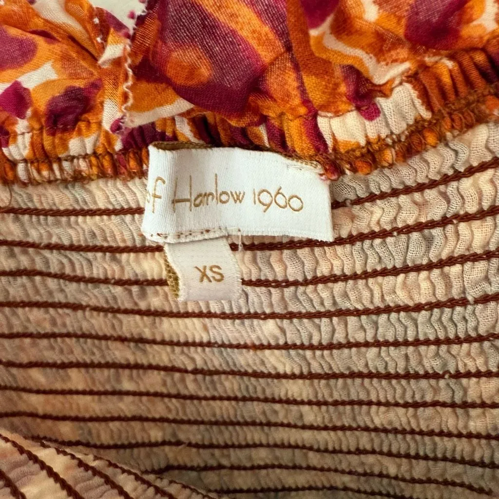 Revolve House of Harlow Women’s Extra Small Orange Zoey Maxi Dress patterned Size XS - Image 3