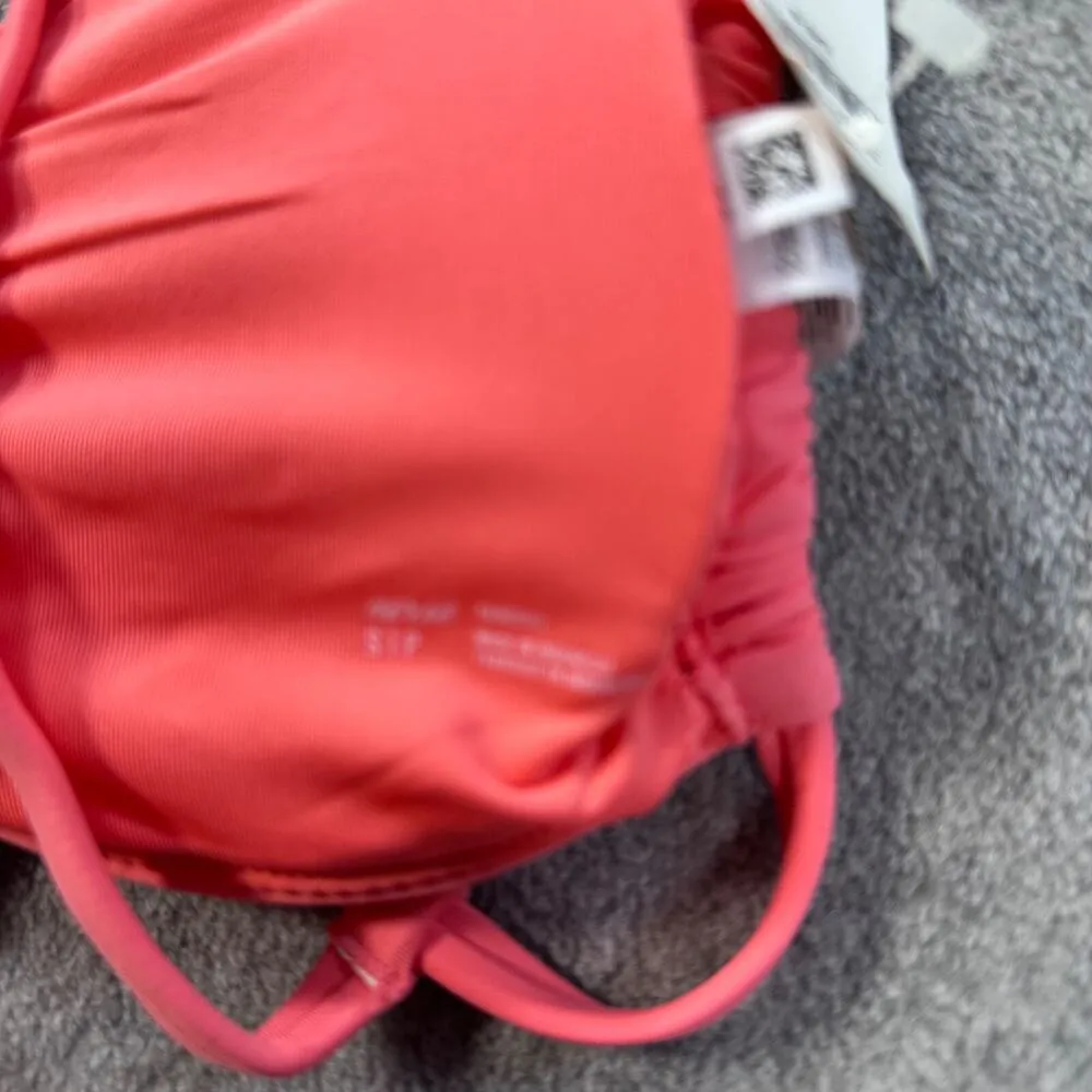 Aerie Bandeau Bikini Top Women's Small Pink Ruched Tie Close Swimsuit New - Image 4