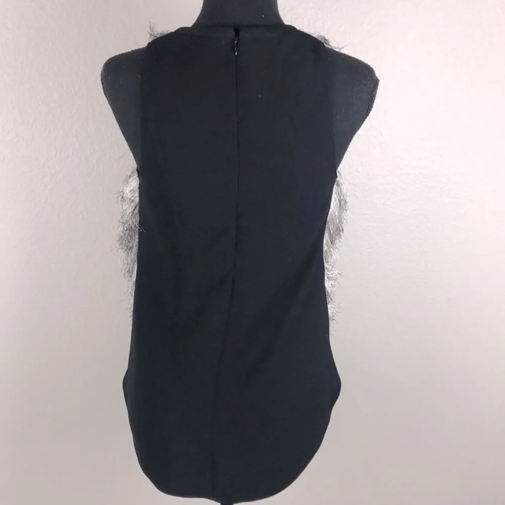 SACHIN & BABI EYELASH FRINGE SLEEVELESS TOP M - Image 6