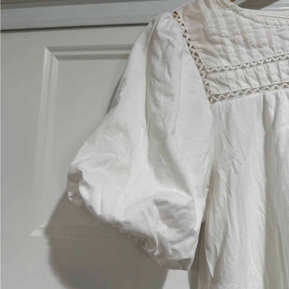 J.Crew Lace-trim Puff-sleeve T-shirt in white - Image 8