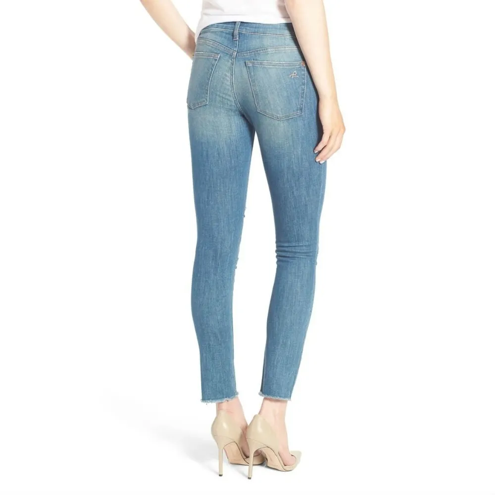 💕DL1961💕 Margaux Distresssed Instasculpt Frayed Hem Ankle Skinny Jeans Gibson - Image 4