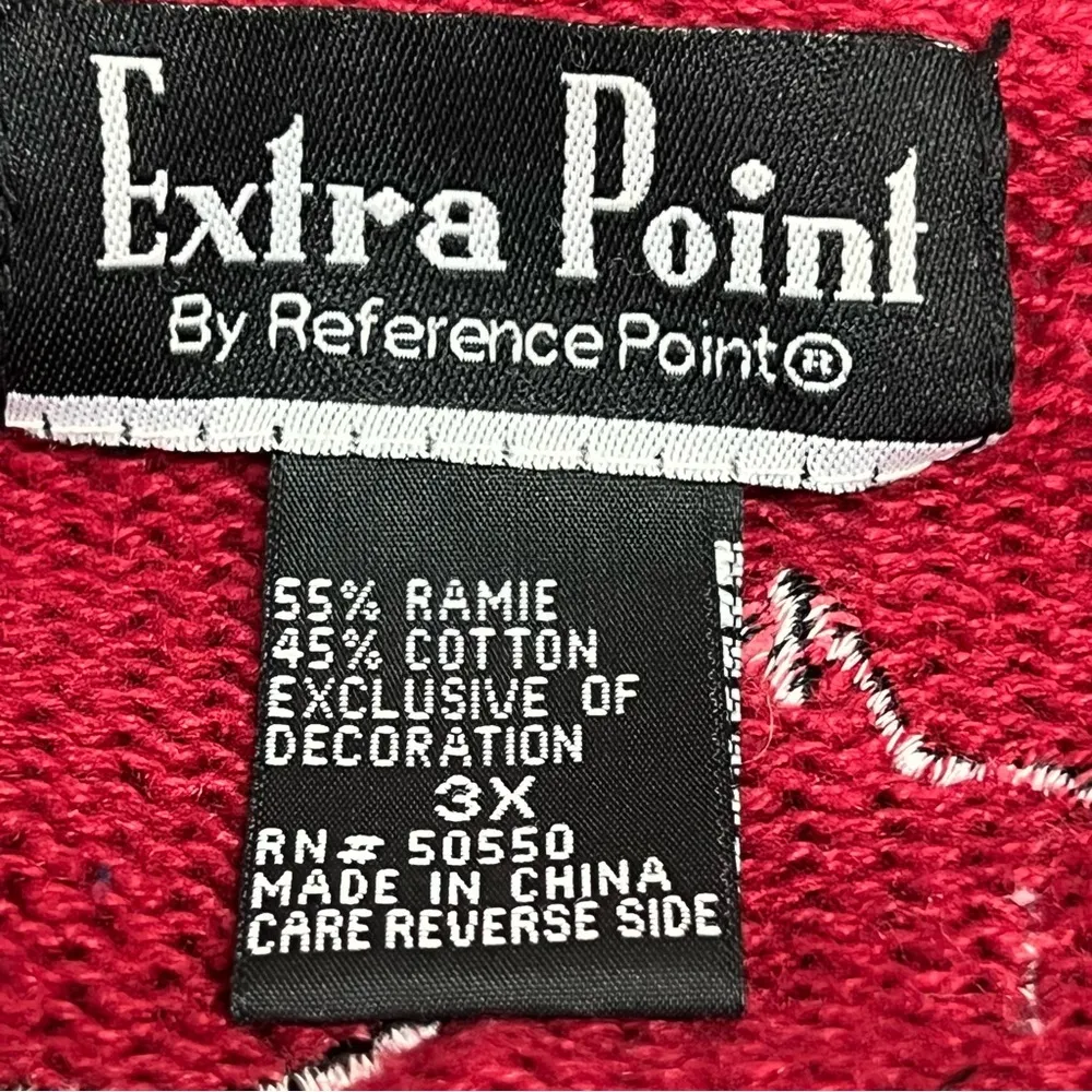 Red Scottie Dog Pattern Sweater 3x button down plaid cardigan bell - Image 3