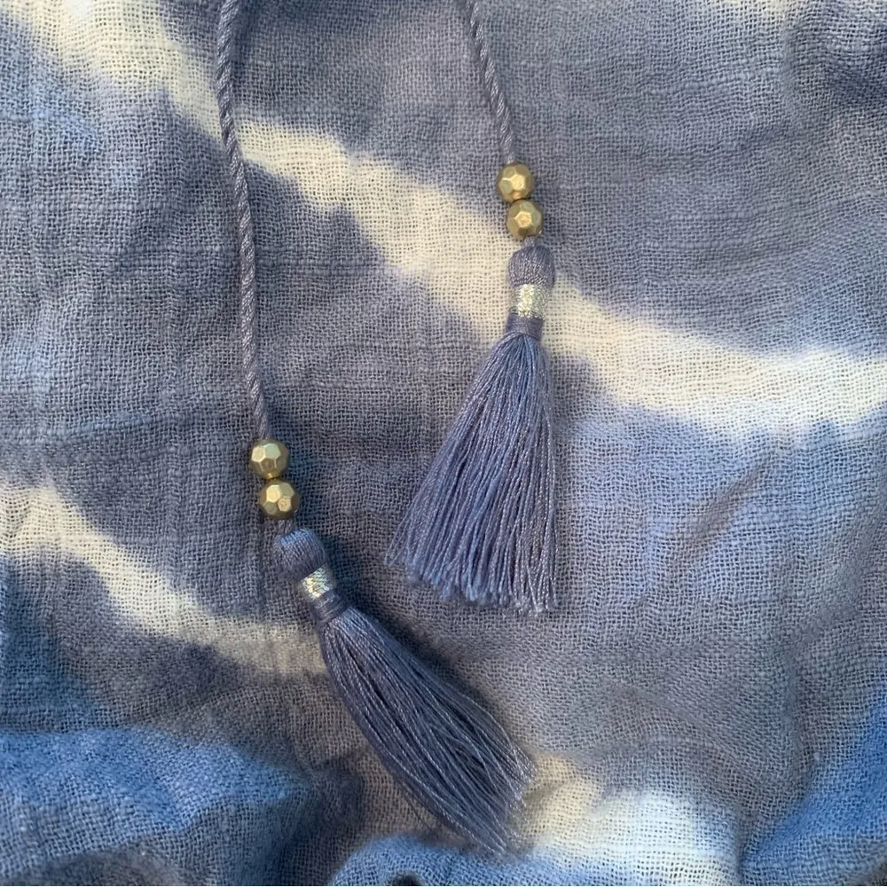 Women's American Eagle blue tie dye cropped tube top - Image 8