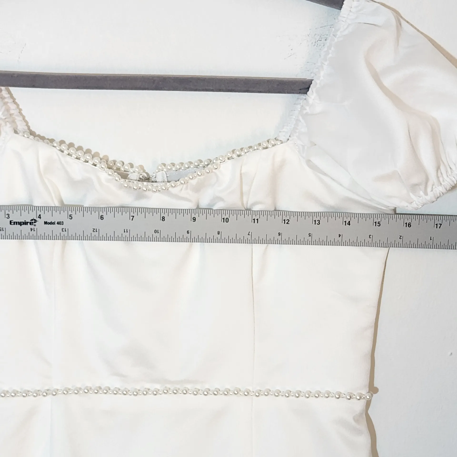 Lulus White Satin Mini Dress Size Medium Bridal Puffy Sleeve Cocktail Dress - Image 7