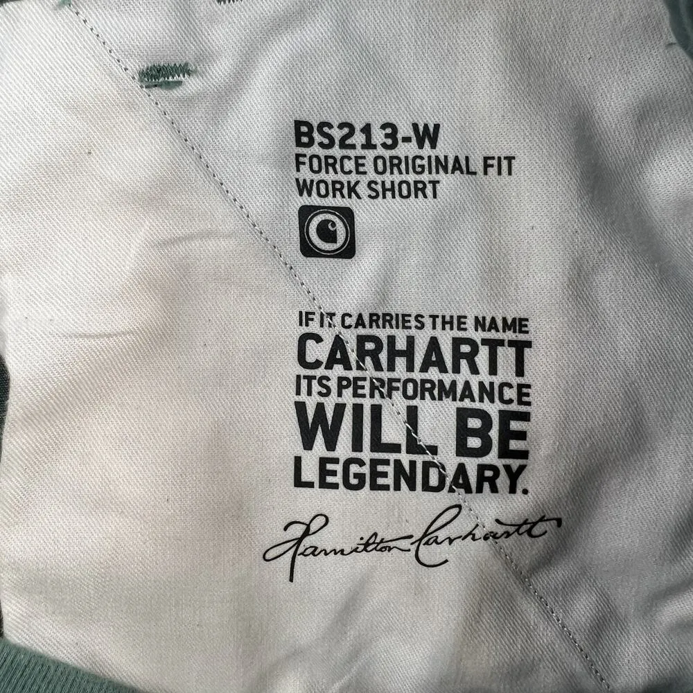 Carhartt Women's 14 Shorts 104213 MKG Musk Green 9" Ripstop Rugged Flex 5 Pocket - Image 9