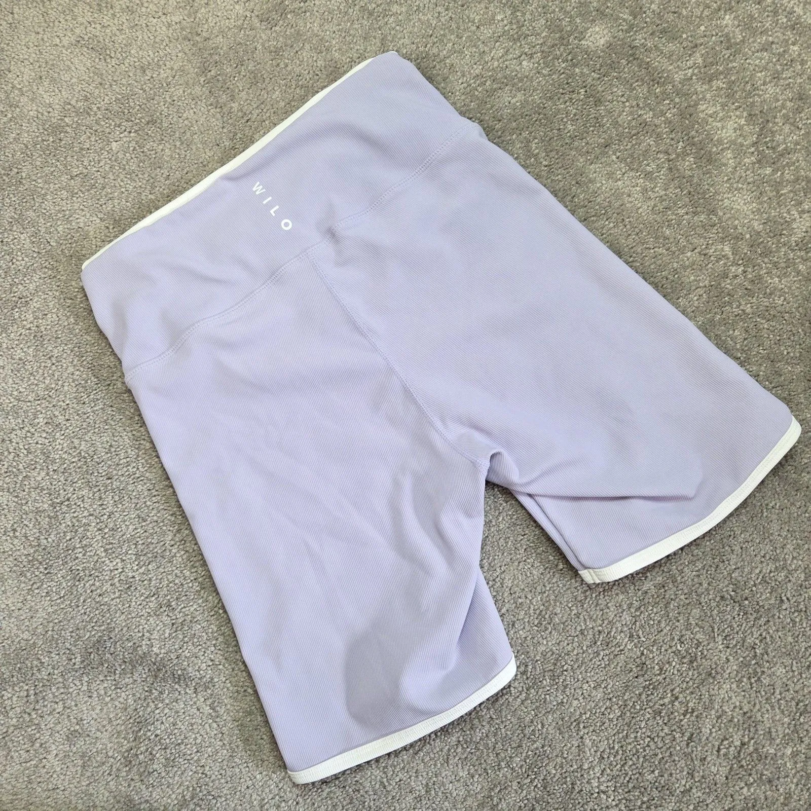 Wilo The Label Swift Bike Shorts Medium Women's Lilac Purple Ribbed - Image 2
