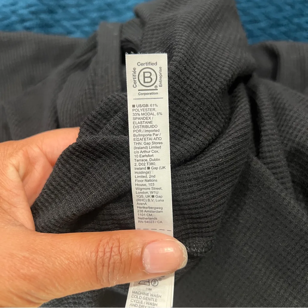 Athleta Wind Down Sleep V-Neck Romper Stretch Waffle Knit Relaxed Fit Stretch M - Image 11