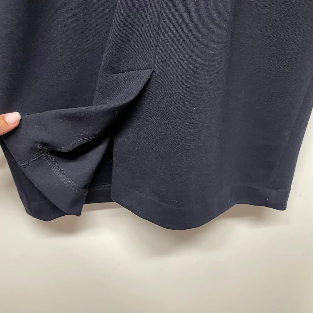 Adrienne Vittadini Womens Solid Navy Blue Sleeveless Sheath Dress Collar Size 4 - Image 7