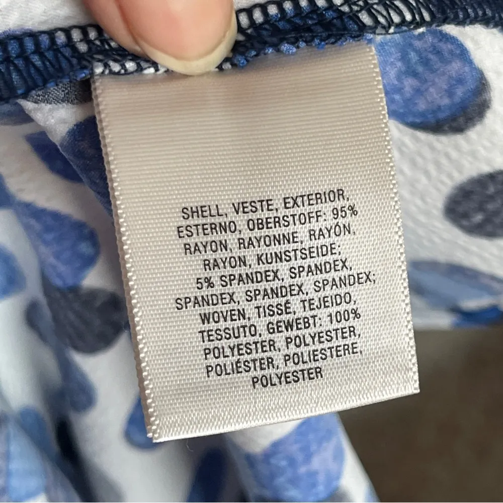 DELETTA | Navy Blue Layered V-Neck Tank Top Sz XS - Image 8