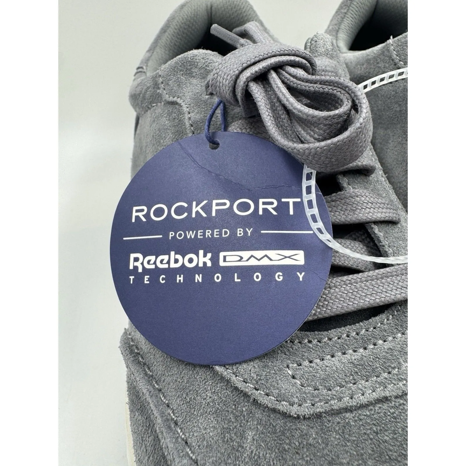 NEW Rockport DMX Bowen 2 Mens Gray Suede Lifestyle Comfort Sneakers Shoes Sz 10 - Image 4