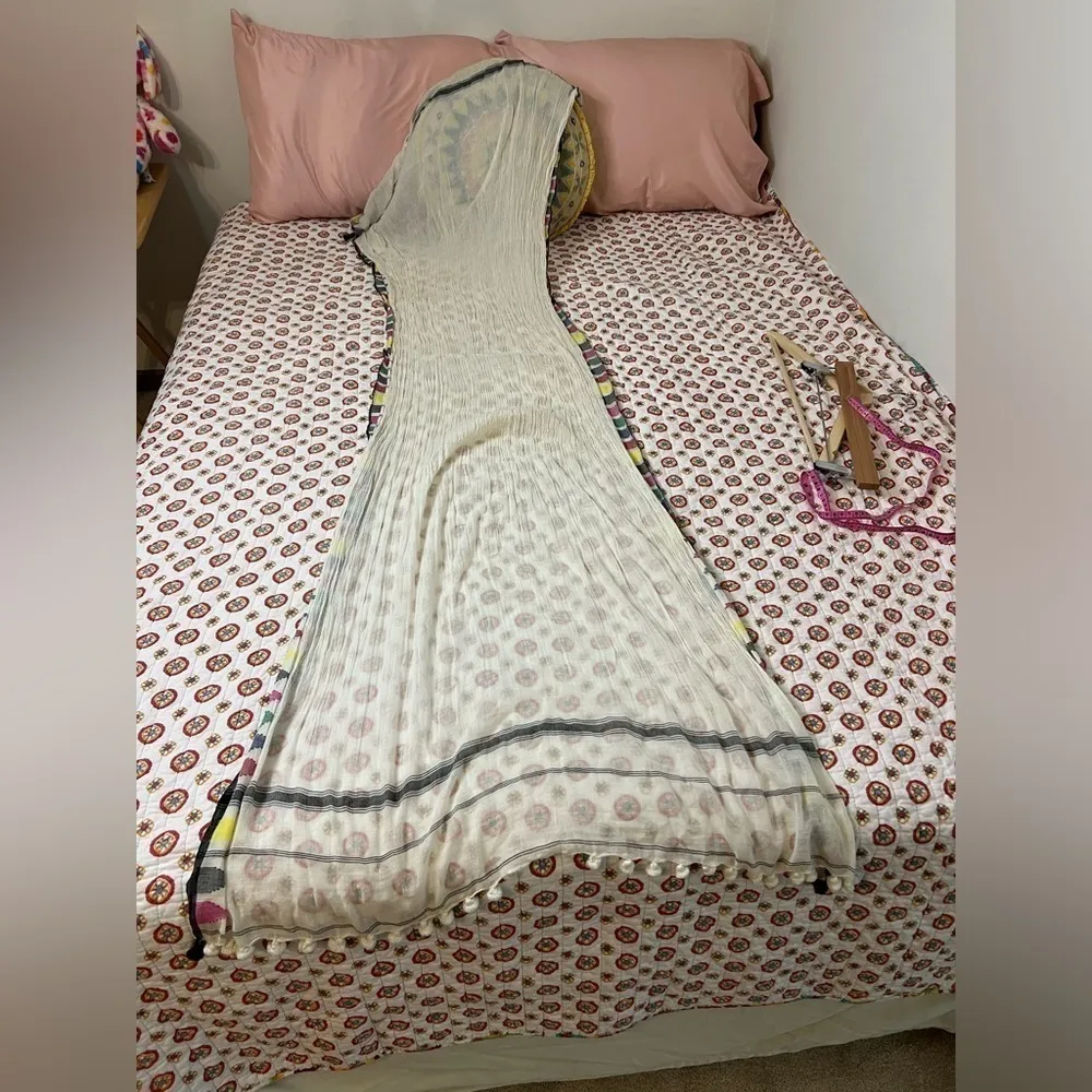 Boho Aish Tassel Scarf White - Image 4