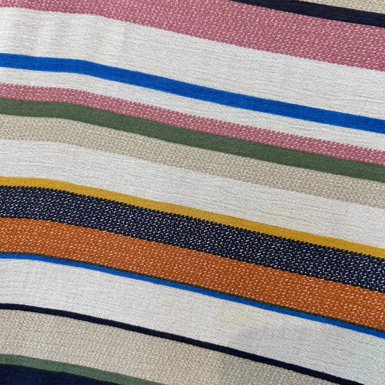 Weekend Suzanne Betro Open Kimono Cape Poncho SZ LG Striped Tie Side Fringe Hem - Image 10