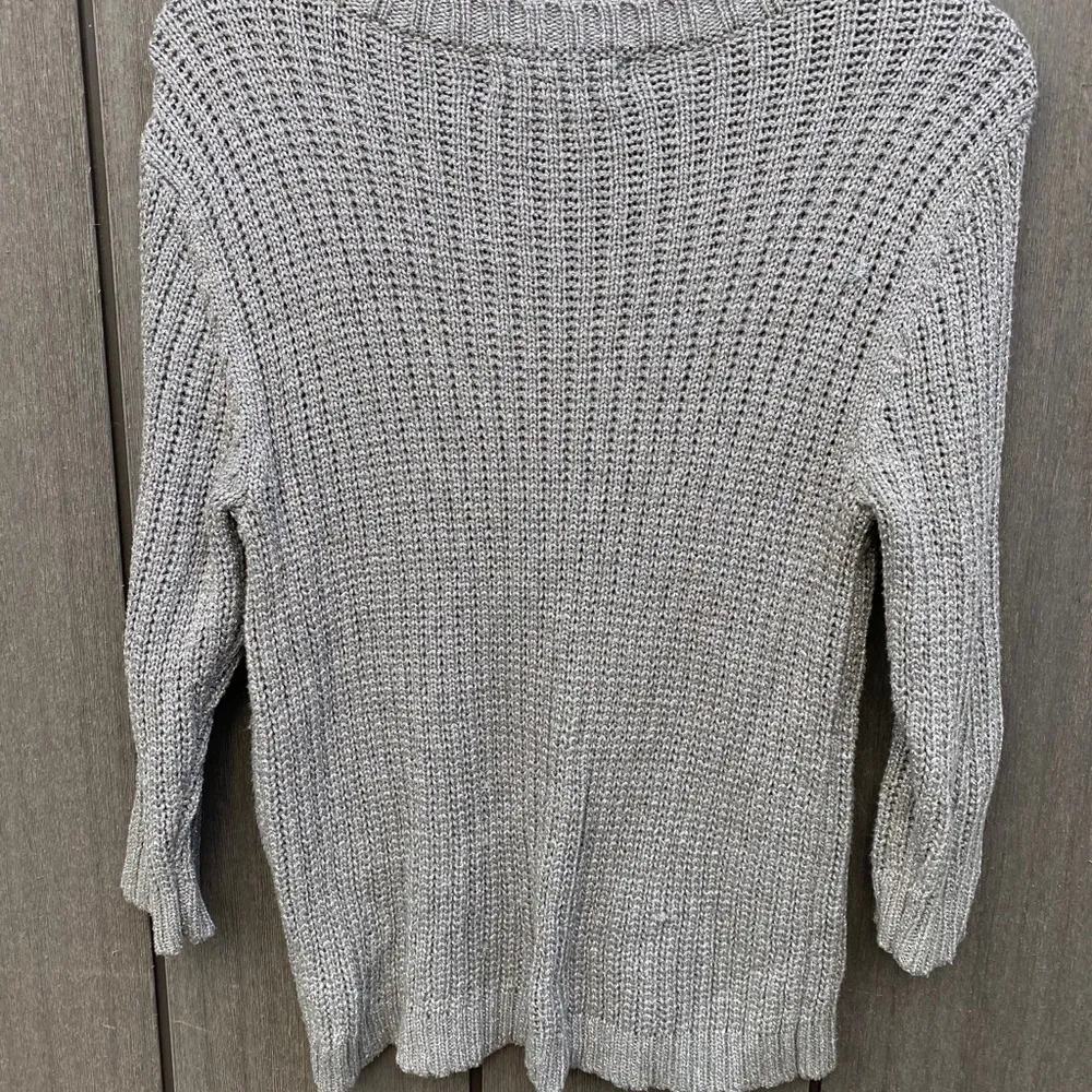 MICHAEL Michael Kors Metallic‎ Sweater Silver Size M - Image 4
