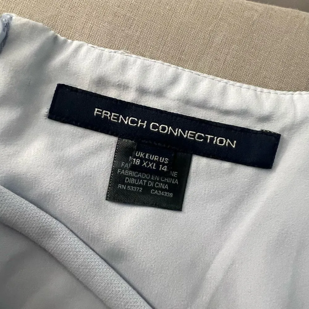 French connection WHISPER LIGHT blue SQUARE NECK apron DRESS - Image 9