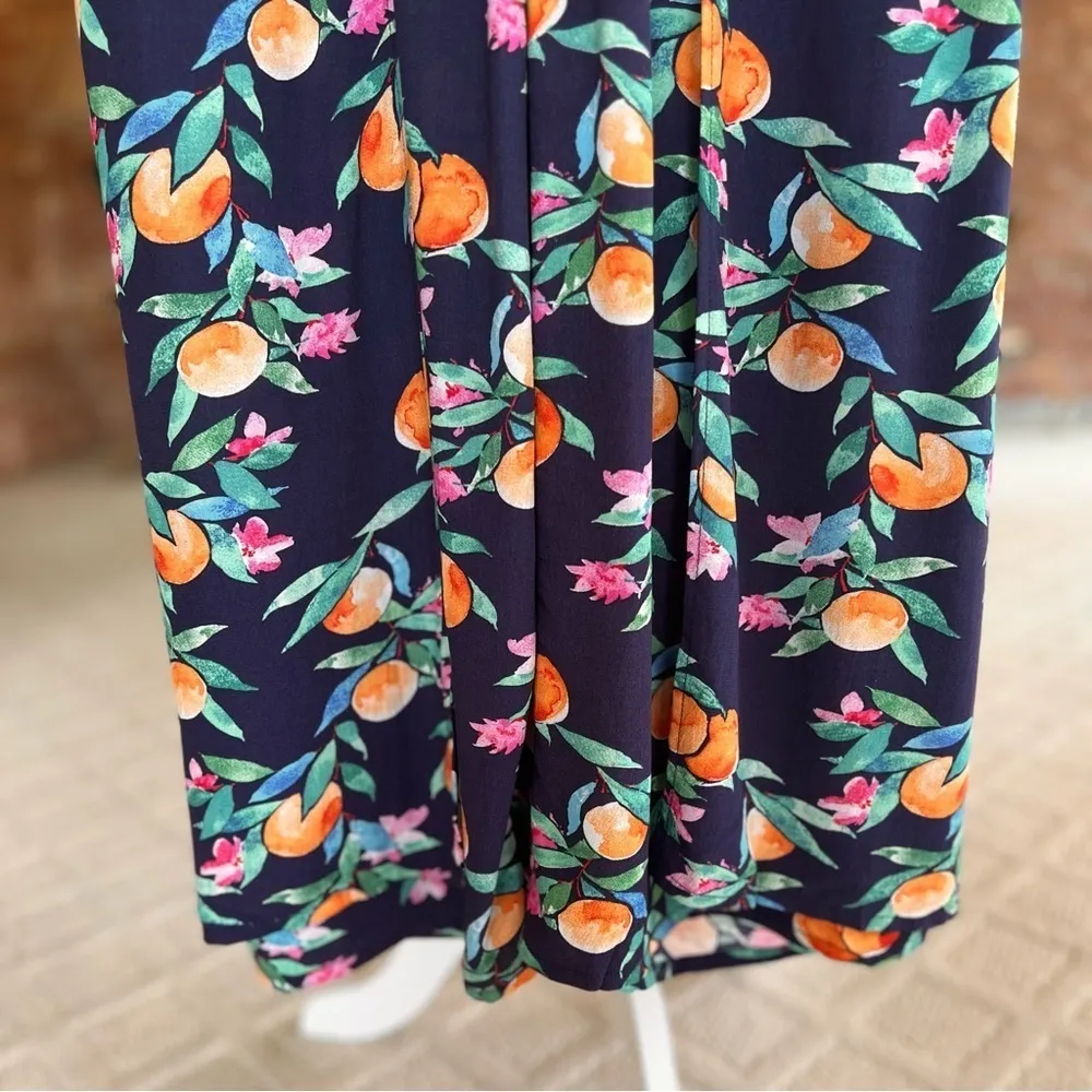 NWT La Blanca Palazzo Pants Blue Floral Front Slit Wide Leg Blue XS Pool Resort - Image 7