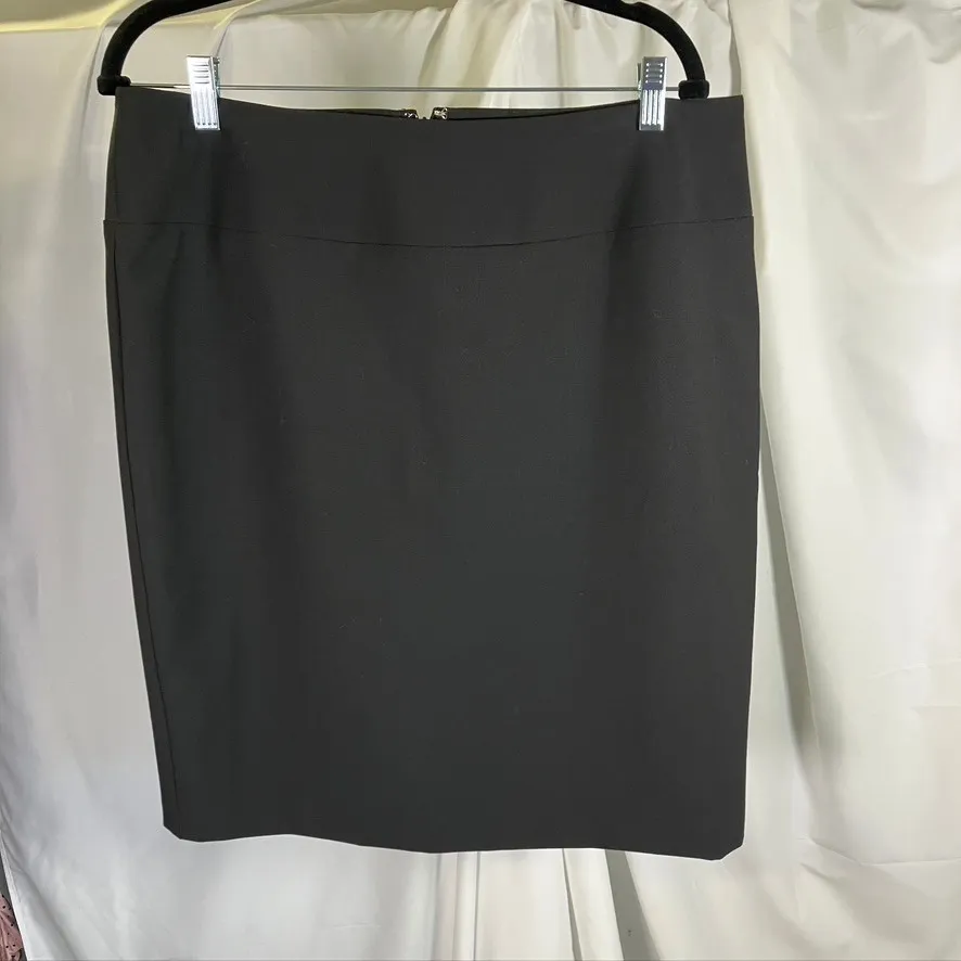 Ellen Tracy Womens Black Career Pencil Skirt Lined Back Slit Size 12 Classic - Image 11
