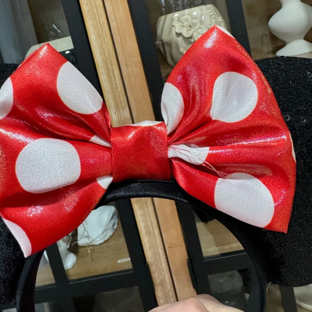 Disney minnie mouse ears bow mickey magic kingdom sequins polka dots headband - Image 5