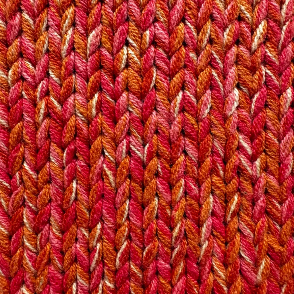 Chunky Knit Orange Sweater Mock V Neck Pullover Sigrid Olsen Cottagecore Cozy - Image 5