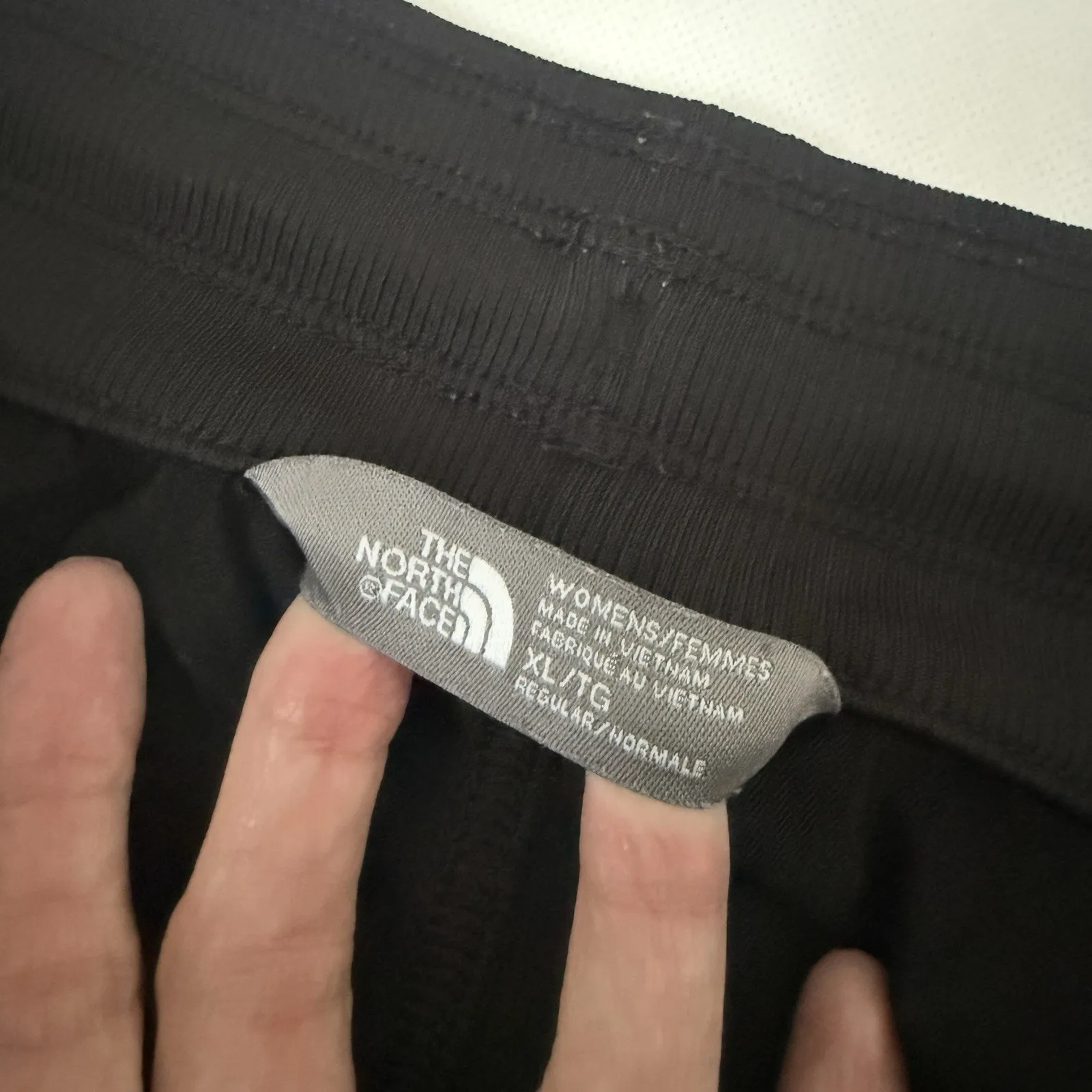 The North Face Aphrodite 2.0 Capri Black Hiking Gorpcore Ruched Stretch Pants XL - Image 3