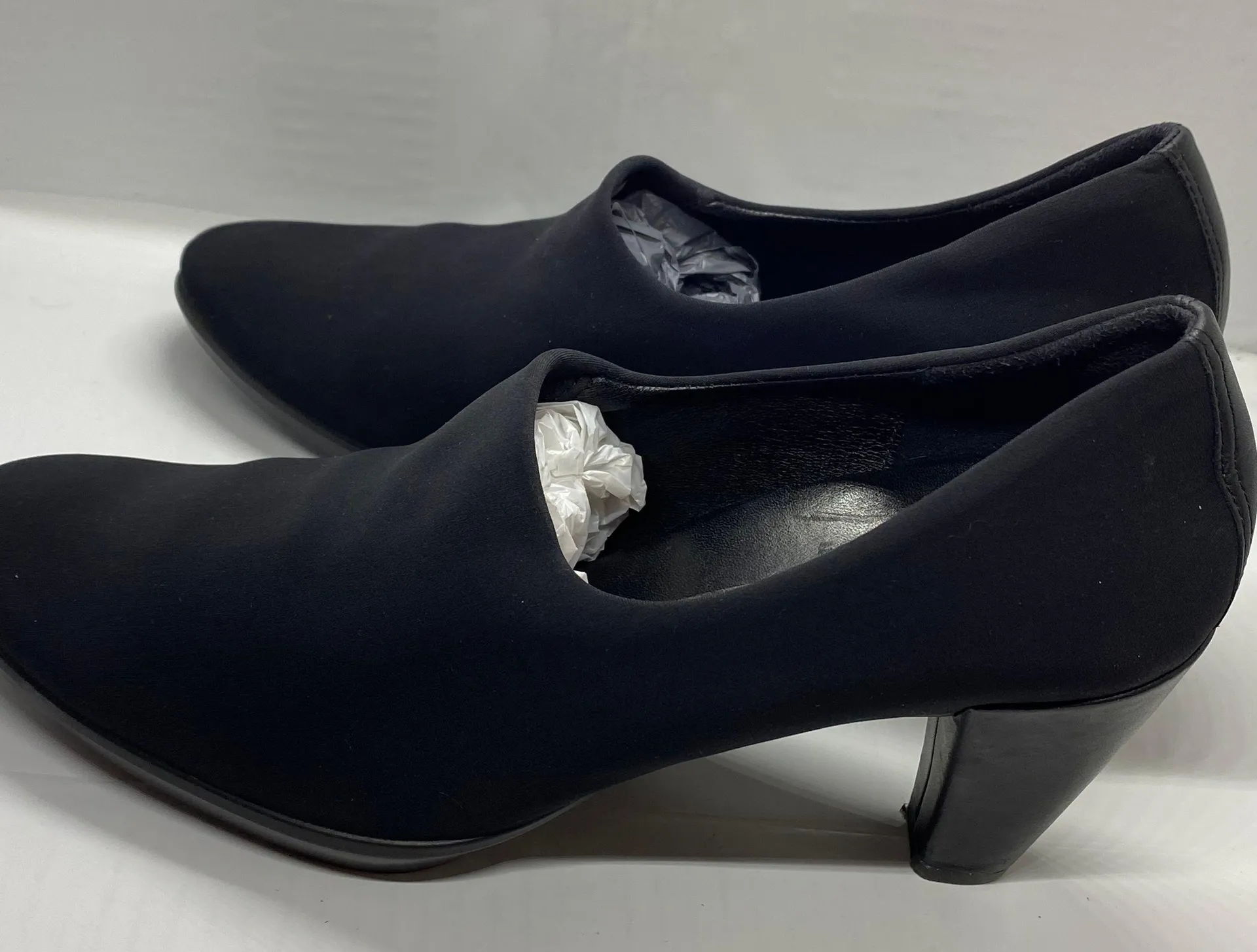 Ecco Black Shootie Plateau Heels Pumps Work 39 - Image 2