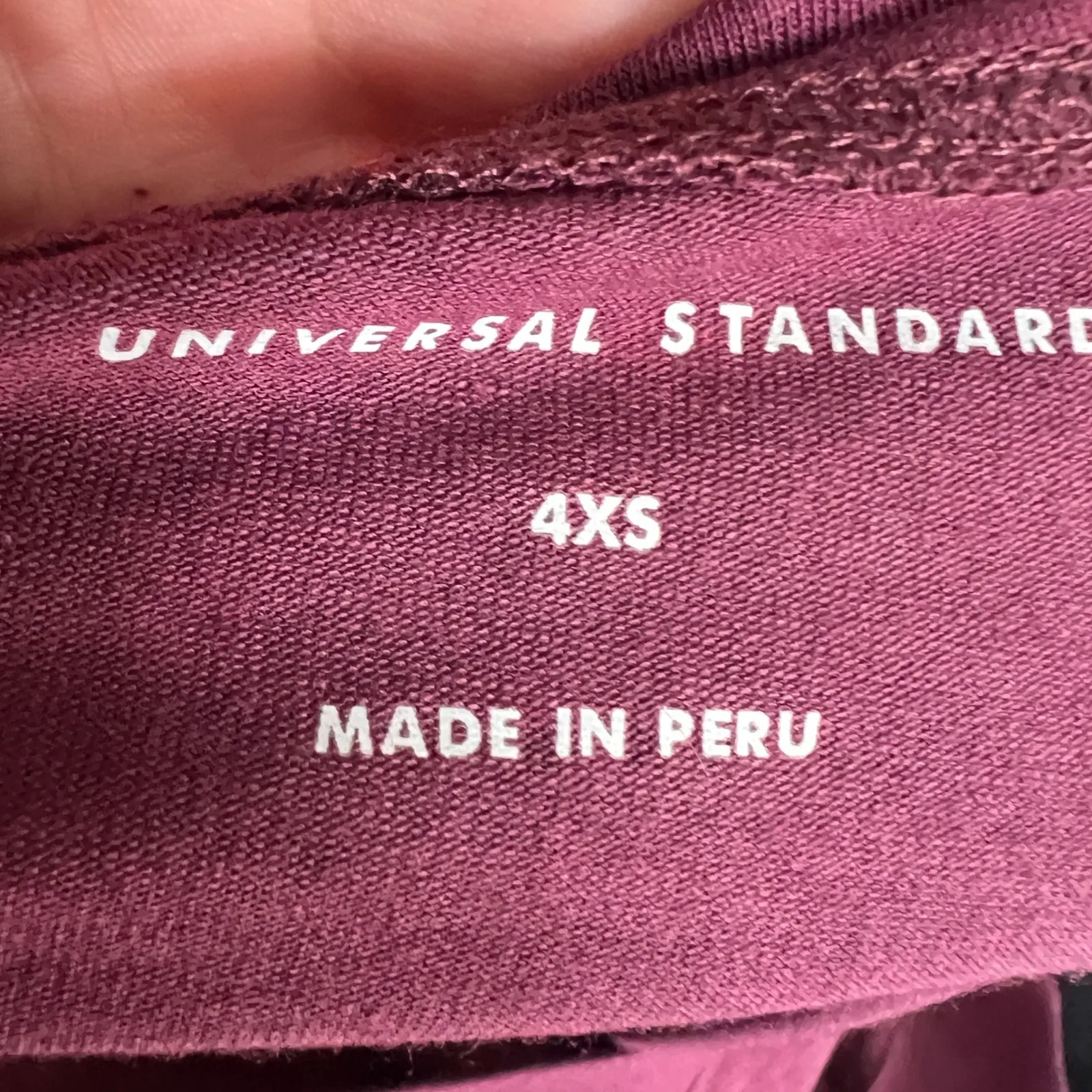 Universal Standard Dolci Short Sleeve Top Wine Pima Cotton Blend 4XS 00/0 New - Image 5