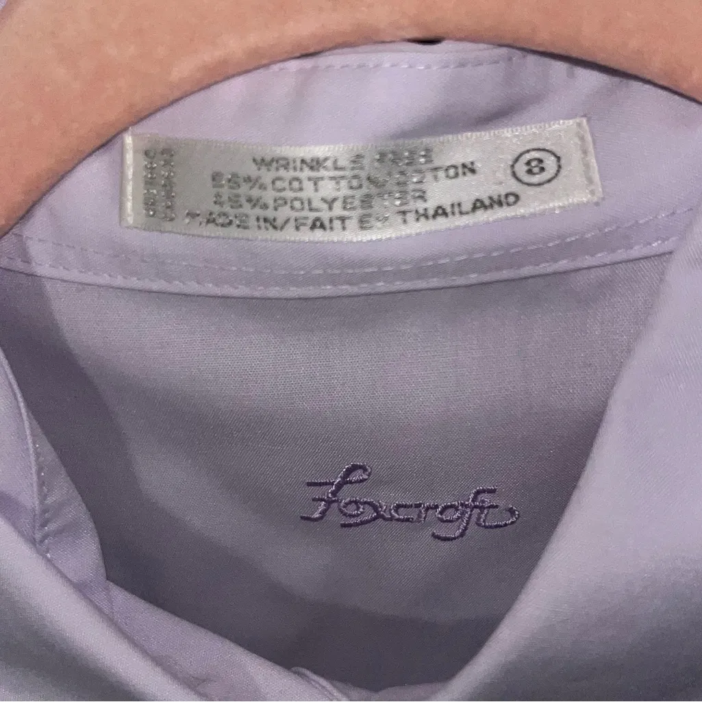 Foxcroft Wrinkle Free Classic Fit Button Down Shirt 19” P2P - Image 3